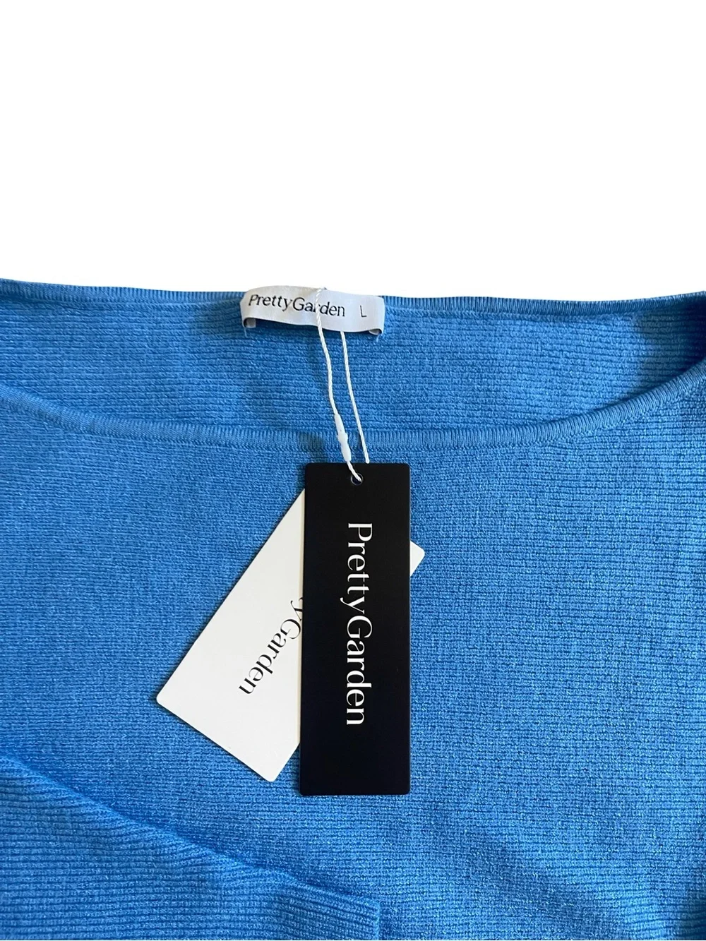 NWT PrettyGarden Boatneck Batwing Knit Sweater – Cerulean Blue size L